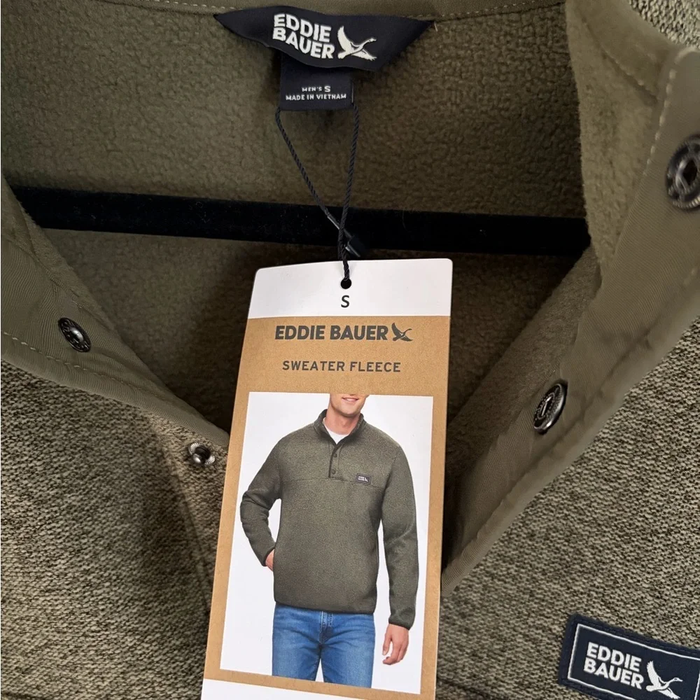 Reel Legends Men’s Heathered Green Quarter-Snap Pullover Sweater